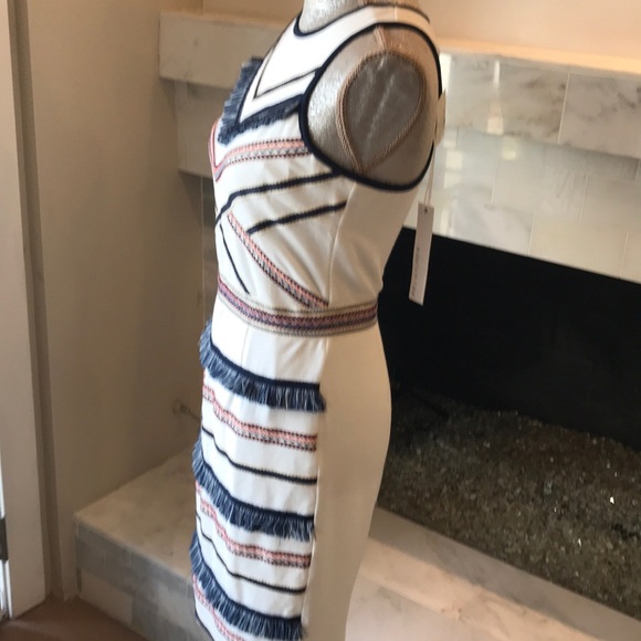 Boston Proper Fringe Stitch Sheath Dress - Picture 4 of 7